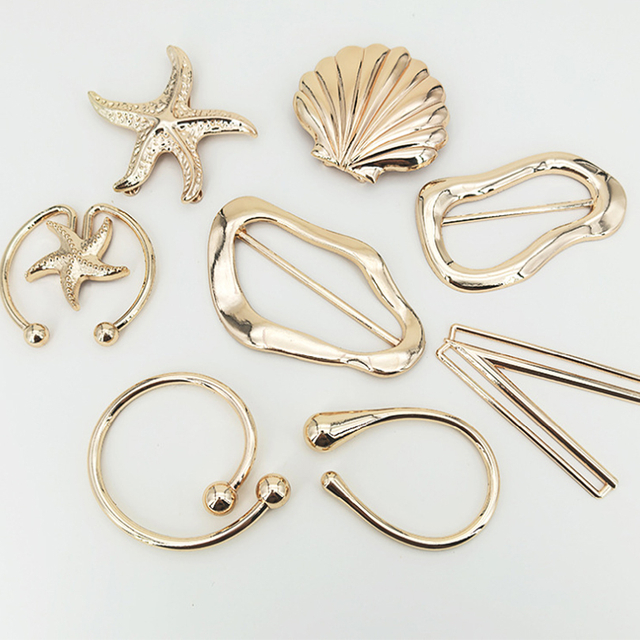 Multi Styles Irregular Shape Ocean Elements Decoration Metal Buckle 
