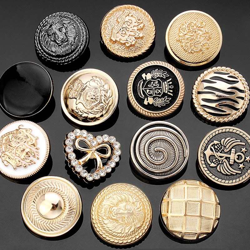 High Grade Metal Retro Overcoat Uniform Loop Metal Shank Button for Coat