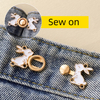 Sew on Two Parts Cute Waist Tightener Waist Button for Loose Jeans Pant