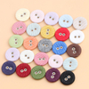 Custom Color Fancy 2 Holes Colorful Fabric Cover Button for Garment