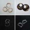 Custom Pattern Color Irregular Shape Resin Ring Buckle for Bikini Swimwear Cap Garment Scarf
