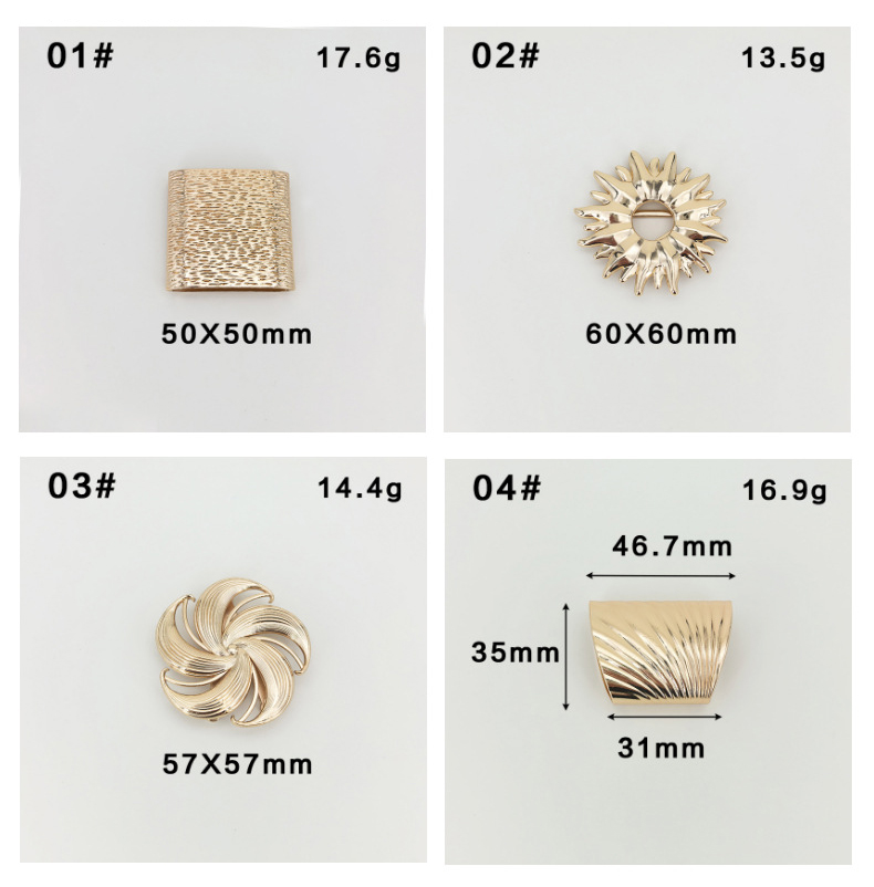 Irregular shape metal connector buckle