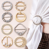Fashion Accessories Durable Metal Decorative Buckle for Clothing Scarf with Rhinestone