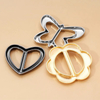 Multi-functional Round Heart Flower Shape Simple Fashion Style Metal Decorative Buckle for Clothing and Scarf