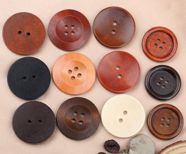 wood suit button 