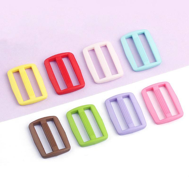 High Quality Thickening Colorful 3-way Plastic Buckle Adjustable Nylon Slide Buckle For Webbing