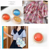Hot Selling Luxury Decorative Fancy 11mm Resin Metal Shank Shirt Button for Ladies Women