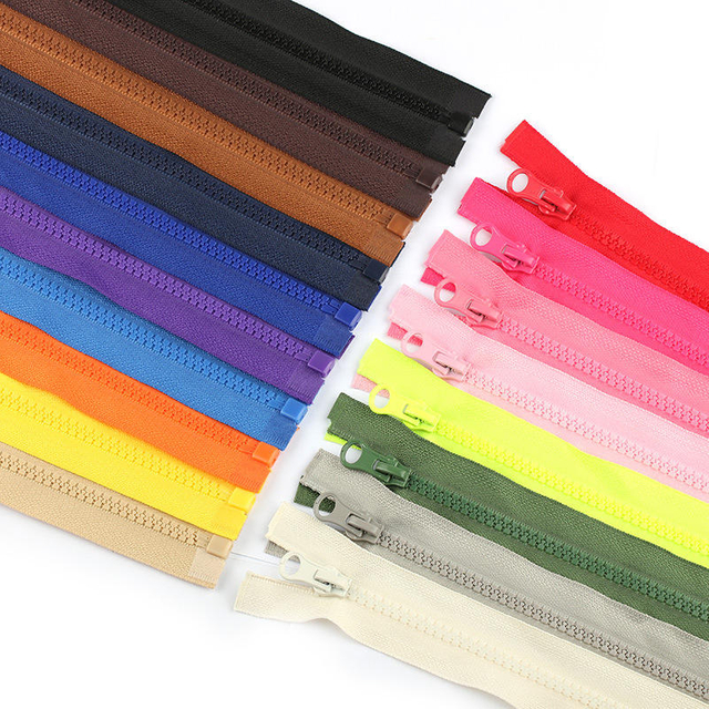 Price de fábrica Avista abierta Colorida 5# Coser Plastic Resin Zipper para ropa