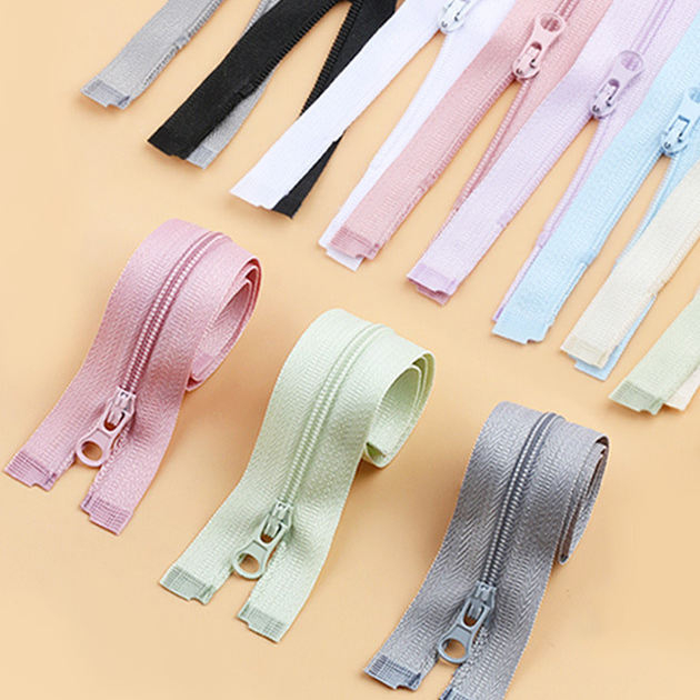 30cm 40 cm 50 cm 60 cm 70cm Colorido personalizado 3# Zippers de plástico de nylon