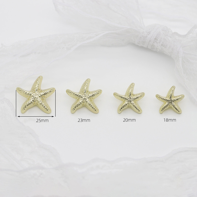 3D Ocean Style Irregular Shape Decorative Metal Shank Button for Clothing