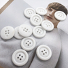 In Stock Fast Delivery 20mm White Black Sewing 4 Holes Round Rubber Button for Clothes
