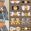 Sew on Two Parts Cute Waist Tightener Waist Button for Loose Jeans Pant