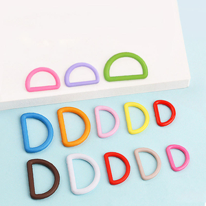 Colorful Nylon D-Shaped Ring Buckle Multi-Size Strap D Ring Fastener for Bags Webbing
