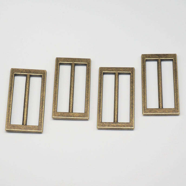 Bag Parts Accessories Custom Adjustable Metal Square Rectangle Slider Buckle for Strap