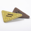 Sewing Accessories Wholesale Triangle Vintage Colorful 2 Holes Pu Leather Button For Clothing