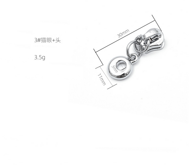 Custom Metal Zipper Puller Fix Zinc Alloy Zipper Slider for Sale