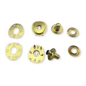 Oval Spring Lift Dot Fastener Brass Turtle Heart Hidden Plating Metal Snap Button