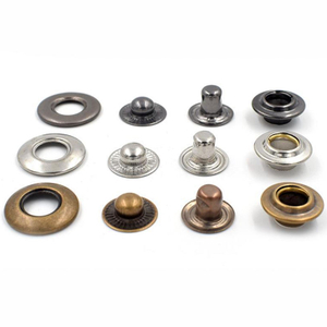 Snap Fasteners Press Four Parts Metal Brass Ring Snap Button