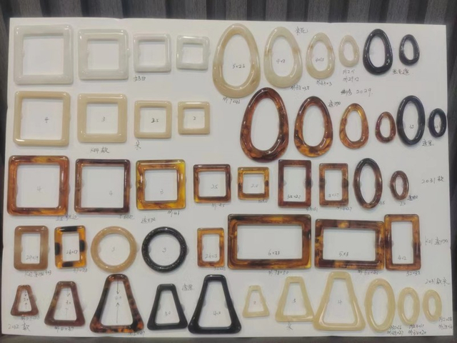 Custom Pattern Color Irregular Shape Resin Ring Buckle for Bikini Swimwear Cap Garment Scarf