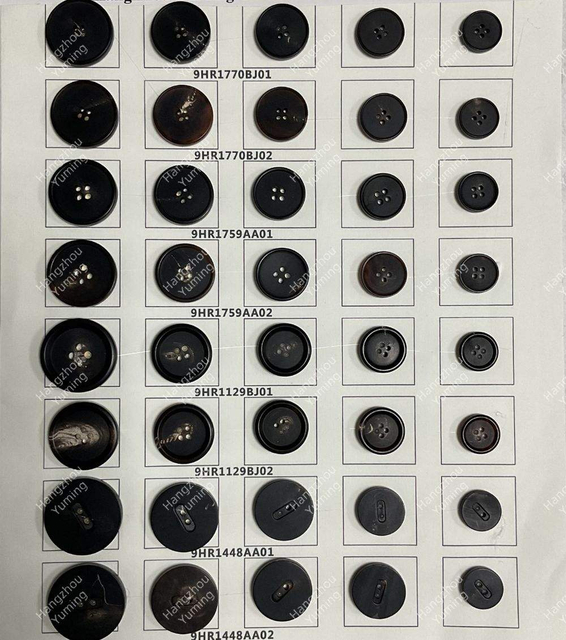 Custom Color Multi Size Natural Real Buffalo OX Horn 4 Hole Button for Suit