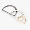 Customized Color Size Metal Zinc Alloy Flat Semi Circular D-Rings Buckle