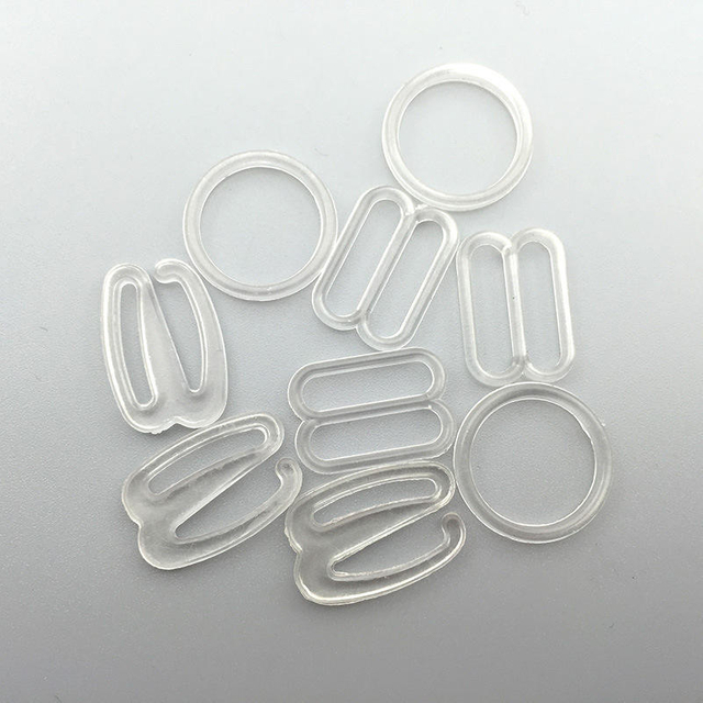 Custom Transparent Swimsuit Strap Adjuster Plastic Bra Ring Slides