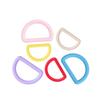 Colorful Nylon D-Shaped Ring Buckle Multi-Size Strap D Ring Fastener for Bags Webbing