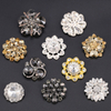 Custom Luxury Fashion Metal Rhinestone Gemstone Crystal Button for Clothes
