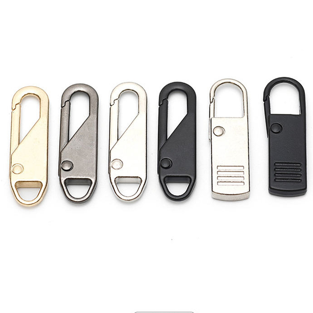 Portable Removable Zip Pull Replacement Detachable Zipper Head Sliders Fix Metal Zipper Pullers
