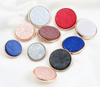 High Quality Round Golden Edge Colorful Metal Zinc Alloy Resin Shank Button for Women