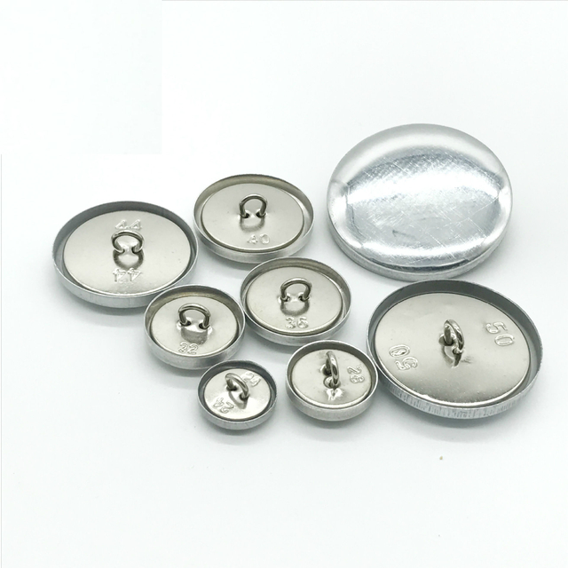 Aluminum Cap Fabric Cover Button