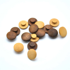 11.5mm Handmade Round Natural Wooden Shank Vintage Shirt Button