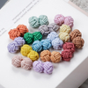 Multi Color Handmade Elastic Rope Knot Handmade Cufflinks Button for Shirt