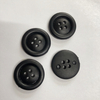 In Stock Fast Delivery 20mm White Black Sewing 4 Holes Round Rubber Button for Clothes