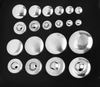 In Stock Wholesale Aluminum Cap Buttons Sublimation Blanks Fabric Covered Buttons for DIY