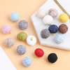 Custom Color Round Shape Colorful Fabric Covered Shank Button for Cardigan 