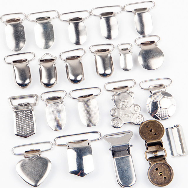 Factory Wholesale Durable Metal Teeth Pacifier Suspender Strap Clip for Clothes Garment