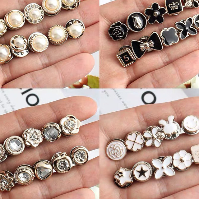 Custom Button Set Removable Decorative Pin Back ABS Plastic Button for Clothes