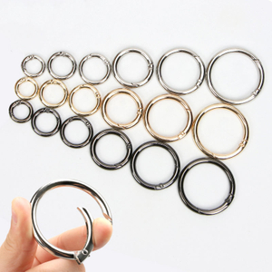 Hardware Accessories Wholesale Open Zinc Alloy Round Metal Spring O Ring Buckle for Bags