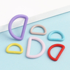 Colorful Nylon D-Shaped Ring Buckle Multi-Size Strap D Ring Fastener for Bags Webbing