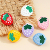 Fancy coloré fruit de forme de fraise en résine Resin Buttes de tige de dessin animé pour les enfants