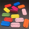 Custom Logo Handmade Rectangle 2 Hole Sewing Craft Colorful DIY Plate Wood Buttons Label Tag