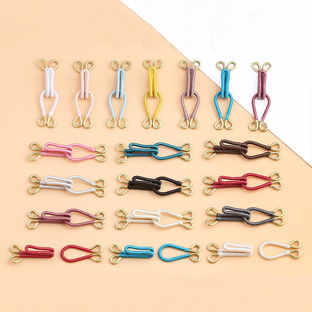 Wholesale Fashion Colorful Metal Garment Fabric Covered Hook and Eye Closure for Sewing