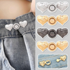 Nailfree Removable Instant Waist Jeans Adjust Heart Shape Waist Knots Button for Jeans Clip