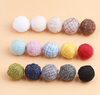 Custom Color Round Shape Colorful Fabric Covered Shank Button for Cardigan 