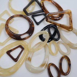 Custom Pattern Color Irregular Shape Resin Ring Buckle for Bikini Swimwear Cap Garment Scarf