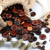 OEM Service Eco Friendly Sustainable 2-holes 4-holes Durable Round Wood Button for Clothing