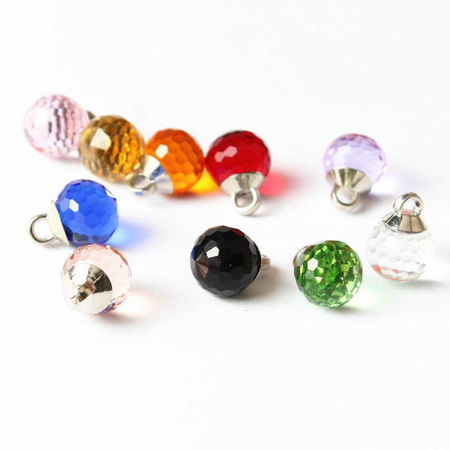 Garment Accessories 9.5mm Fashion Fancy Sewing Colorful Metal Glass Shank Buttons for Shirt
