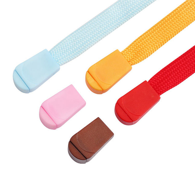 Durable Colorful Rope End Stopper Flat Cord Lock Plastic Nylon Aglets Tips