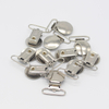 Custom Plating Classic Nickel Uniform Coat Flat Heart Round Metal Suspender Clip